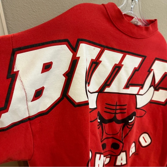 Vintage 1990s Chicago Bulls Crewneck Sweatshirt Original 6 NBA Jordan Era - Picture 4 of 9